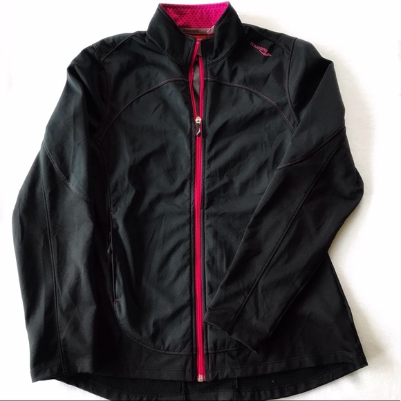 Black and Raspberry Saucony Zip-up Jacket - Picture 2 of 6